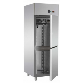 ARMOIRE STATIQUE GN 2/1 EN ACIER INOXYDABLE AVEC 2 PORTES - Température 0 / 10 C