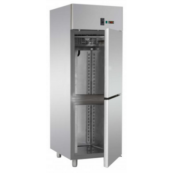 ARMOIRE STATIQUE GN 2/1 EN ACIER INOXYDABLE AVEC DISPOSITION VIANDE À 2 PORTES - Température 0 / 10 C