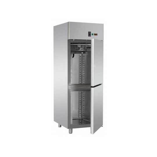 STATIC GN 2/1 STAINLESS STEEL CABINET WITH MEAT SETUP WITH 2 DOORS - Temperature 0 / 10 C