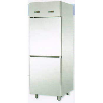 GN 2/1 STAINLESS STEEL REFRIGERATED COMBINATION CABINET WITH DOUBLE TEMPERATURE AND 2 DOORS - Temperatures 0 / 10 and -18 / -22 