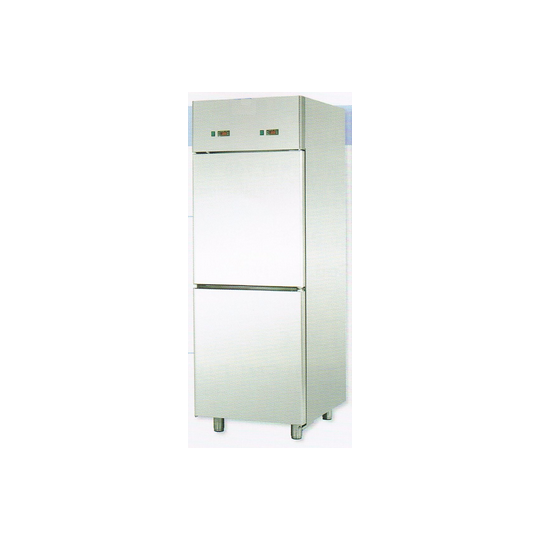 GN 2/1 STAINLESS STEEL REFRIGERATED COMBINATION CABINET WITH DOUBLE TEMPERATURE AND 2 DOORS - Temperatures 0 / 10 and -18 / -22 