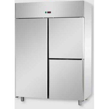 ARMOIRE RÉFRIGÉRÉE MONOBLOC GN 2/1 EN ACIER INOXYDABLE AVEC 1 PORTE ET 2 PORTES - Température 0 / 10 C