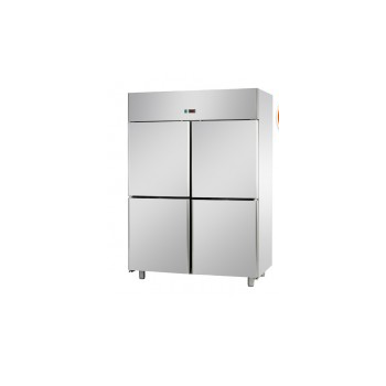 ARMOIRE RÉFRIGÉRÉE MONOBLOC GN 2/1 EN ACIER INOXYDABLE À 4 PORTES - Température -18 / -22 C