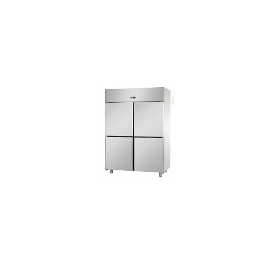 ARMOIRE RÉFRIGÉRÉE MONOBLOC GN 2/1 EN ACIER INOXYDABLE À 4 PORTES - Température -18 / -22 C