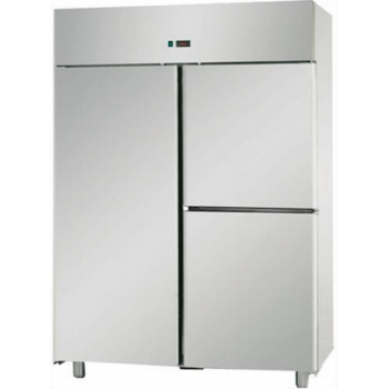 ARMOIRE RÉFRIGÉRÉE MONOBLOC EN ACIER INOXYDABLE GN 2/1 AVEC 1 PORTE ET 2 PORTES - Température -18 / -22 C