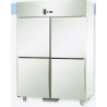 GN 2/1 MONOBLOCK STAINLESS STEEL REFRIGERATED CABINET FOR FISH WITH 4 DOORS - Temperature -2 / 8 C