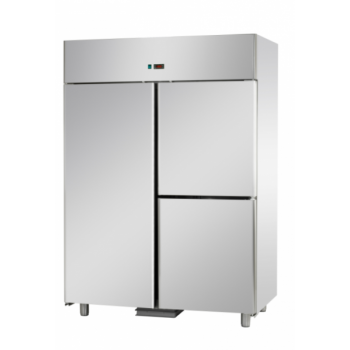 Armoire réfrigérée monobloc en acier inoxydable pour poisson GN 2/1 avec 1 porte et 2 portes - Température -2/8 °C