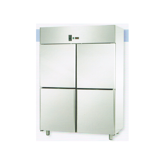 MONOBLOC REFRIGERATED CABINET IN STAINLESS STEEL WITH 4 DOORS FOR 60x40 cm TRAYS - Temperature 0 / 10 C