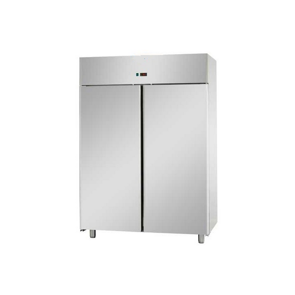 ARMOIRE RÉFRIGÉRÉE MONOBLOC EN ACIER INOXYDABLE À 2 PORTES POUR PLATEAUX 60x40 cm - Température -18 / -22 C