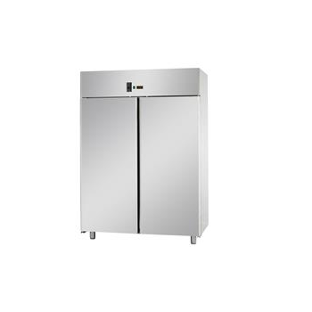 ARMOIRE STATIQUE GN 2/1 EN ACIER INOXYDABLE AVEC 2 PORTES - Température 0 / 10 C