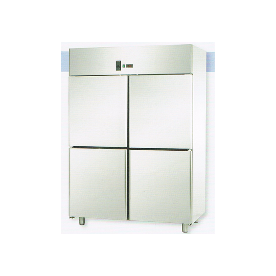 ARMOIRE STATIQUE GN 2/1 EN ACIER INOXYDABLE AVEC 4 PORTES - Température 0 / 10 C