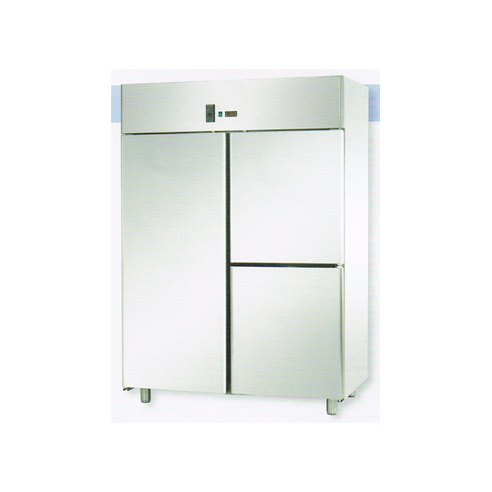 STATIC GN 2/1 STAINLESS STEEL CABINET WITH 1 DOOR AND 2 DOORS - Temperature 0 / 10 C