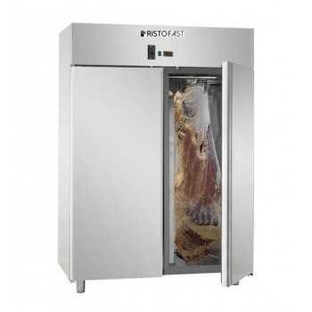ARMOIRE STATIQUE GN 2/1 EN ACIER INOXYDABLE AVEC 2 PORTES ET DISPOSITION VIANDE - Température 0/10 C