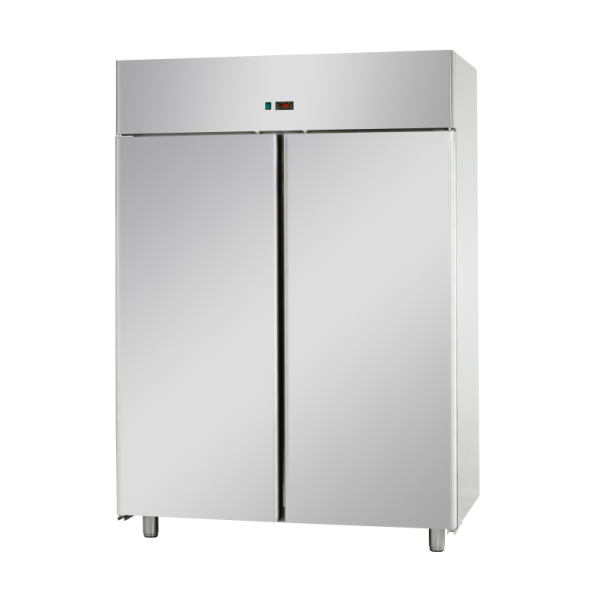 ARMOIRE RÉFRIGÉRÉE COMBINÉE DOUBLE TEMPÉRATURE GN 2/1 EN ACIER INOXYDABLE AVEC 2 PORTES - Températures 0/10 et -18/-22 C