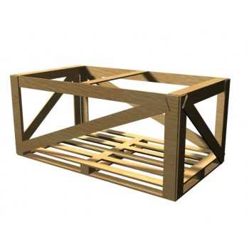 CAGE EN BOIS AVEC LUNETTES DÉMONTÉES