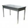 TABLE EN ACIER INOXYDABLE SUR PIEDS, PROFONDEUR 70 CM