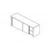 STAINLESS STEEL WALL HANGING CABINET WITH SLIDING DOORS - SMOOTH SHELVES