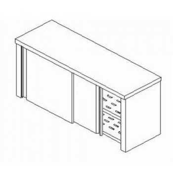 ARMOIRE MURALE À PORTES COULISSANTES - ÉTAGÈRES PERFORÉS