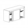 WALL-MOUNTED CABINET WITH SLIDING DOORS - DISH DRAINAGE SHELF