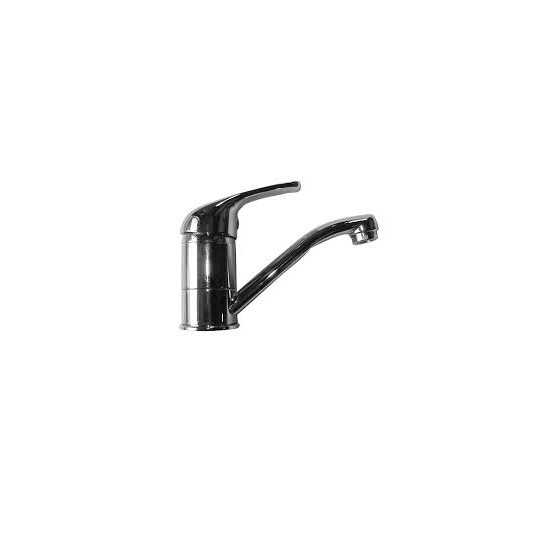 SINK MIXER WITH SHORT SPOUT AND SHORT LEVER