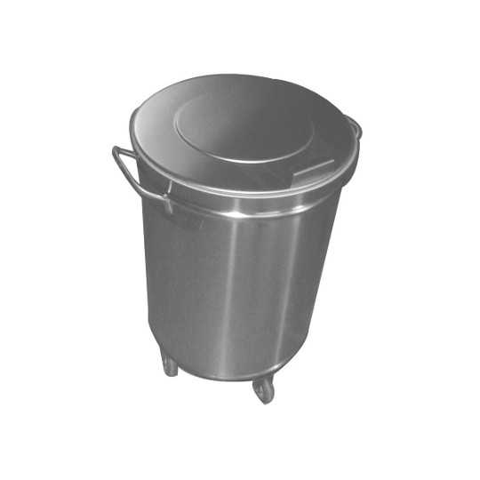 PATTUMIERA ACCIAIO INOX SENZA PEDALE