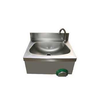 LAVE-MAINS MURAL EN ACIER INOXYDABLE AVEC COMMANDE AU GENOU