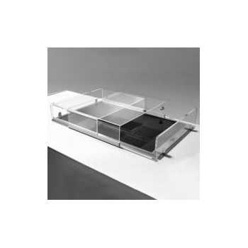 COUVERCLE EN PLEXIGLASS AVEC PORTES COULISSANTES POUR CUVE RÉFRIGÉRÉE