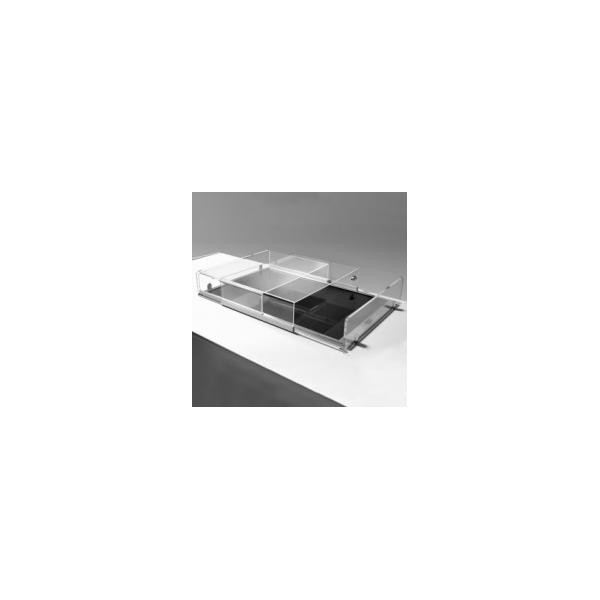 COUVERCLE EN PLEXIGLASS AVEC PORTES COULISSANTES POUR CUVE RÉFRIGÉRÉE