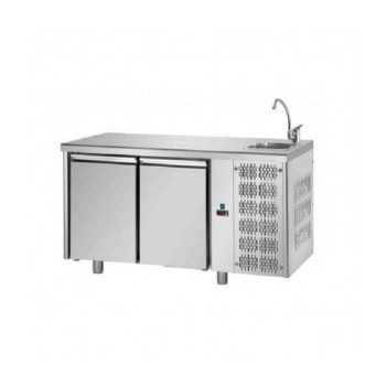 TABLE RÉFRIGÉRÉE GN 1/1 À TEMPÉRATURE NORMALE AVEC 2 PORTES