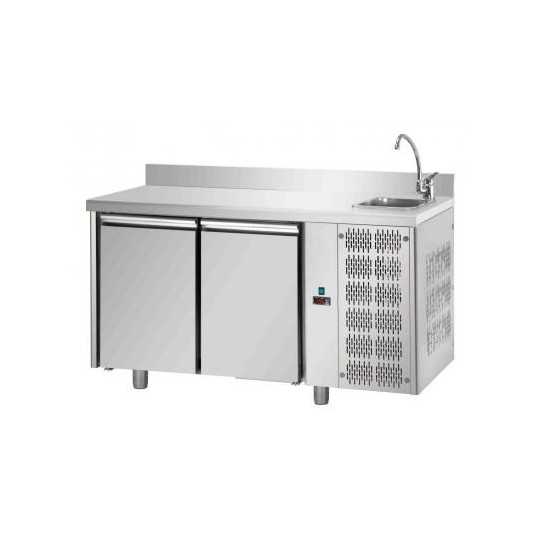 TABLE RÉFRIGÉRÉE GN 1/1 À TEMPÉRATURE NORMALE AVEC 2 PORTES