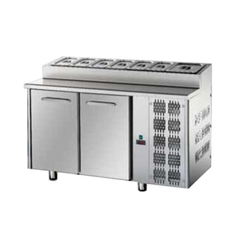 TABLE À SNACK RÉFRIGÉRÉE GN 1/1 À TEMPÉRATURE NORMALE 2 PORTES