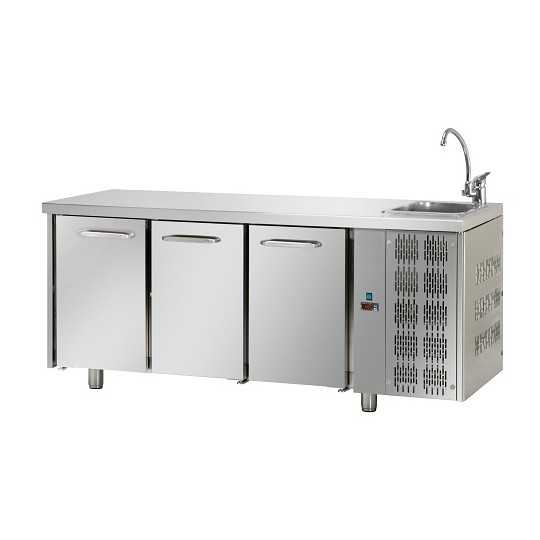 TABLE RÉFRIGÉRÉE GN 1/1 À TEMPÉRATURE NORMALE AVEC 3 PORTES