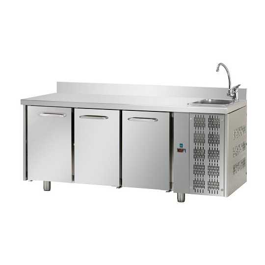 TABLE RÉFRIGÉRÉE GN 1/1 À TEMPÉRATURE NORMALE AVEC 3 PORTES