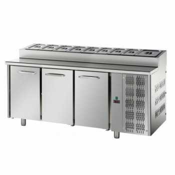 TABLE À SNACK RÉFRIGÉRÉE GN 1/1 À TEMPÉRATURE NORMALE 3 PORTES