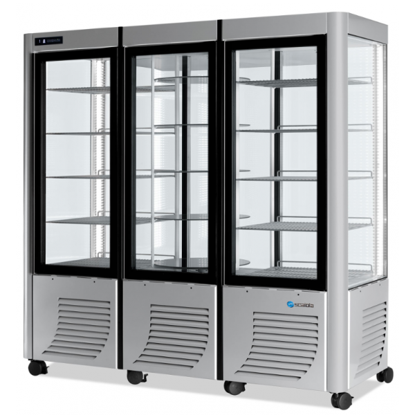 Vitrine réfrigérée ventilée 3 portes - Gamme LED 1200 litres
