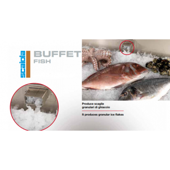 Chariot de présentation pour buffet de poissons en libre-service