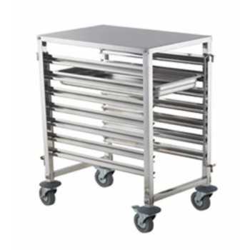 CARRELLO INOX PORTA 7 TEGLIE GN 1/1