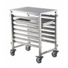 CHARIOT EN ACIER INOXYDABLE POUR 7 PLATEAUX GN 1/1
