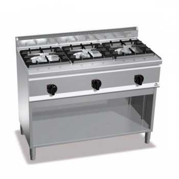 CUISINIÈRE À GAZ 3 FEUX EN LIGNE SUR MEUBLE