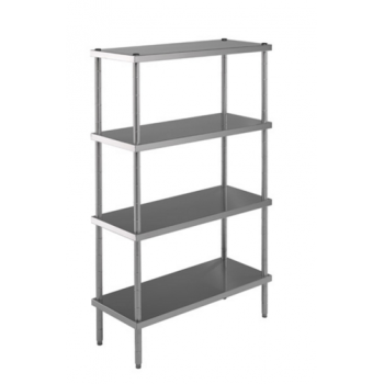 SCAFFALE LISCIO CON 4 RIPIANI - H.150xP.40 CM
