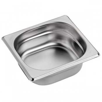 RÉCIPIENTS GASTRONORM EN ACIER INOXYDABLE AISI 304 GN 1/6 (17
