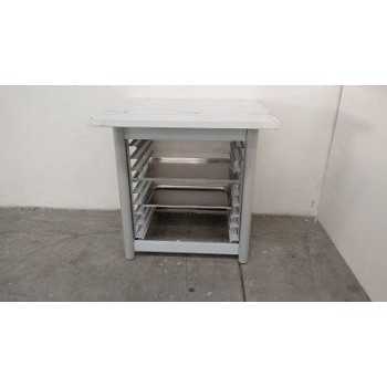 OVEN SUPPORT - L.84 x D.77 x H.85 cm - TRAY RACK FOR 10 GN 1/1 TRAYS - 60 x 40 cm