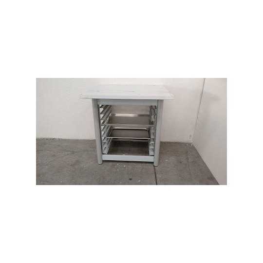 OVEN SUPPORT - L.84 x D.77 x H.85 cm - TRAY RACK FOR 10 GN 1/1 TRAYS - 60 x 40 cm