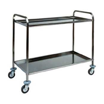 CHARIOT EN ACIER INOXYDABLE - 2 NIVEAUX