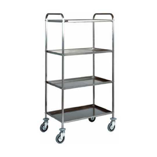 CARRELLO IN ACCIAIO INOX - 4 PIANI