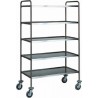 STAINLESS STEEL TROLLEY - 5 TIERS