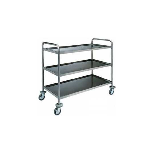 STAINLESS STEEL TROLLEY - 3 SHELVES