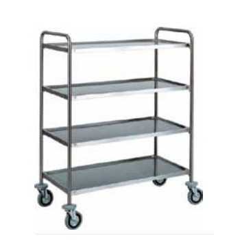 CHARIOT EN ACIER INOXYDABLE - 4 NIVEAUX