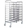 CHARIOT À PLATEAUX EN ACIER INOXYDABLE - CAPACITÉ 30 PLATEAUX
