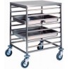CHARIOT PORTE-PLATEAUX EN ACIER INOXYDABLE - 8 GN 2/1